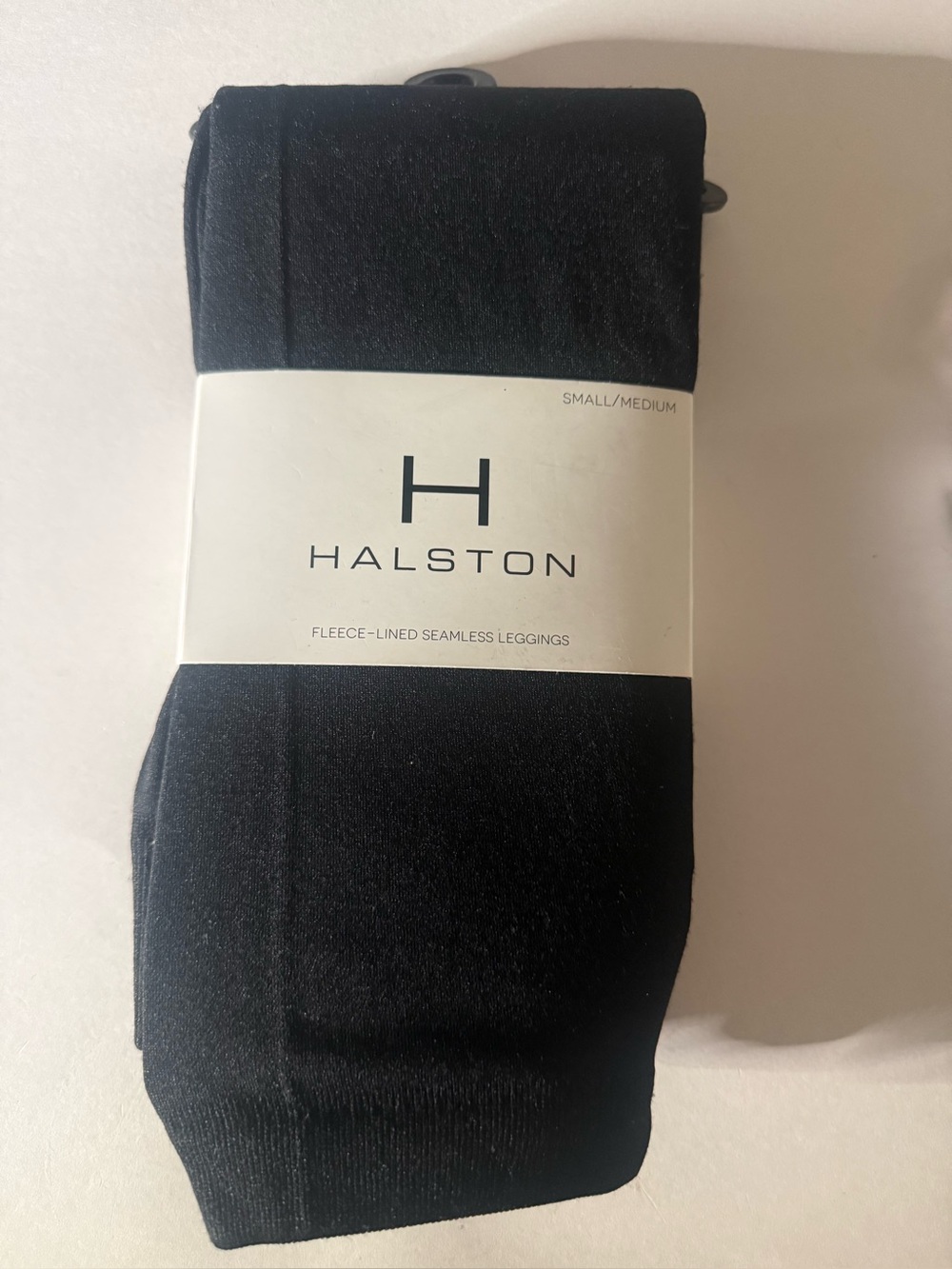 Halston  Black Fleece-Lined Seamless Leggings small/medium